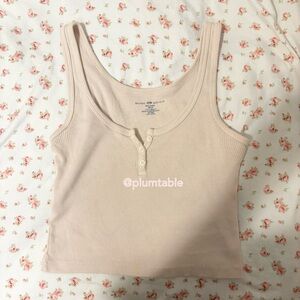 Brandy Melville Light Pink Ribbed Tank Top